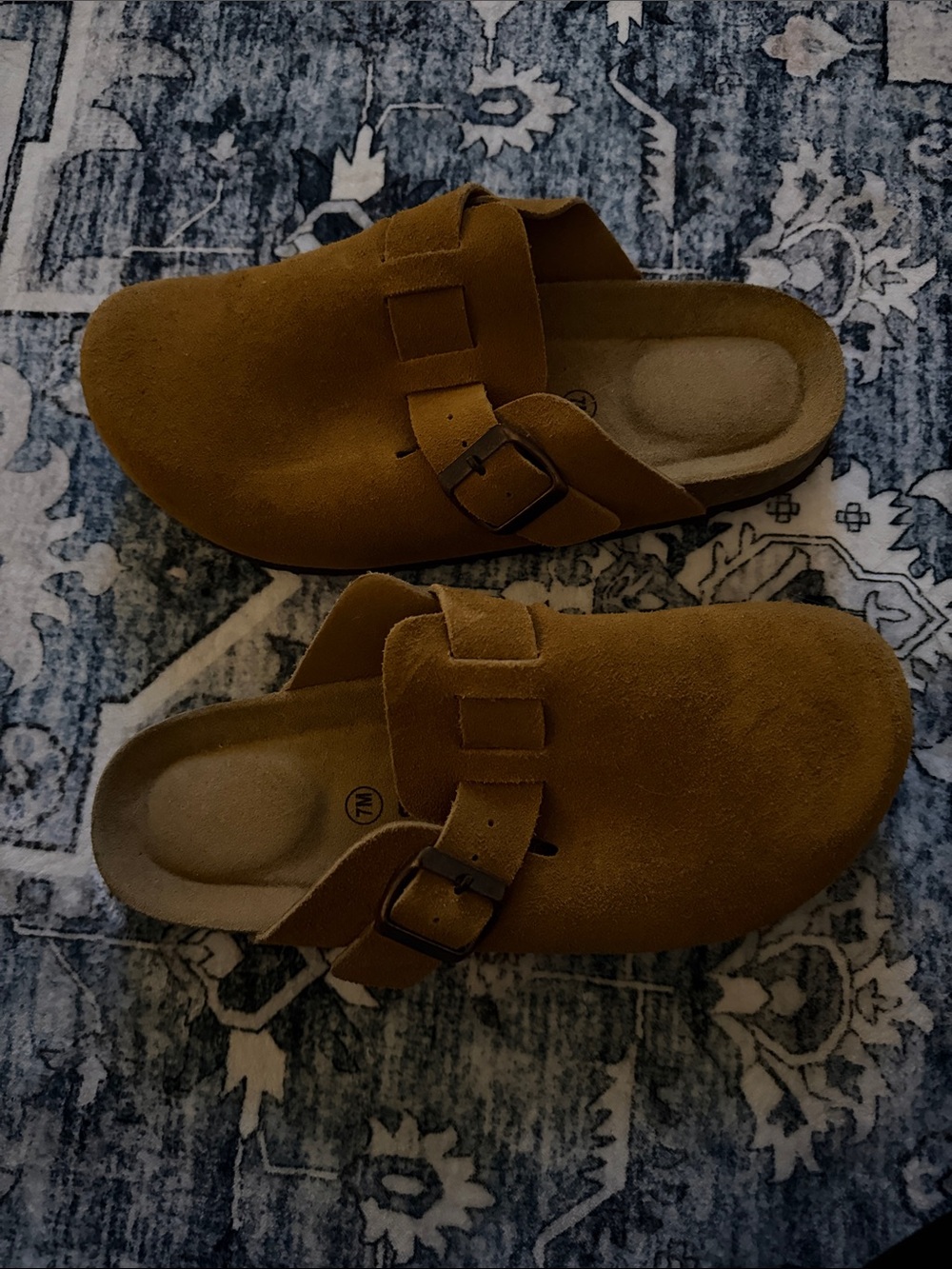 Cushionaire Suede Clog Slip-Ons in Brown